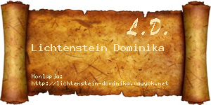 Lichtenstein Dominika névjegykártya