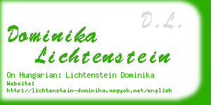dominika lichtenstein business card